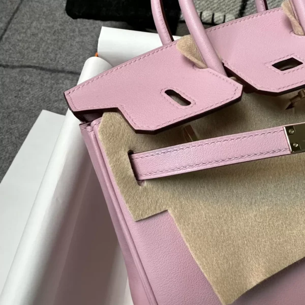 Hermes Boutique X9 Mauve Sylvestre Swift Leather Birkin 25CM Rose Gold Hardware