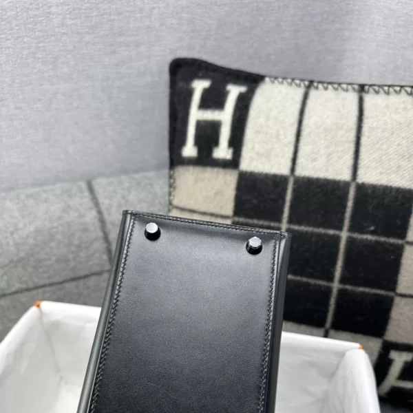 147f53558b45c75-jpg Handmade Hermes Box Leather Kelly 28CM So Black 89 Noir Black Hardware