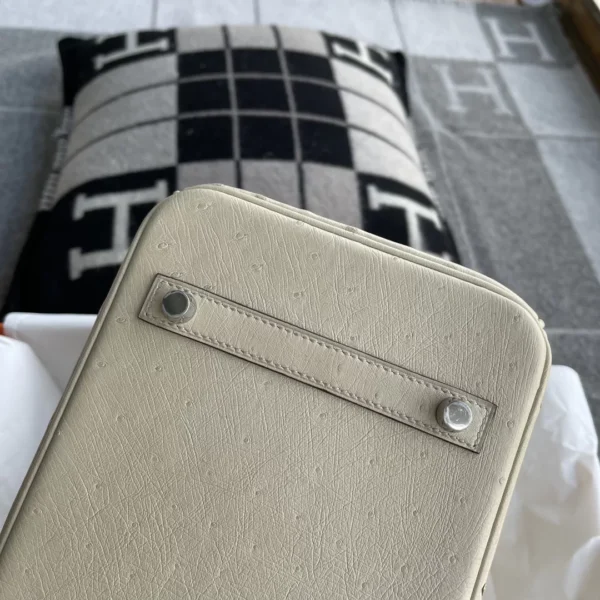 Qatar Doha Hermes Ostrich Birkin 30CM 3C Parchemin Silver Hardware