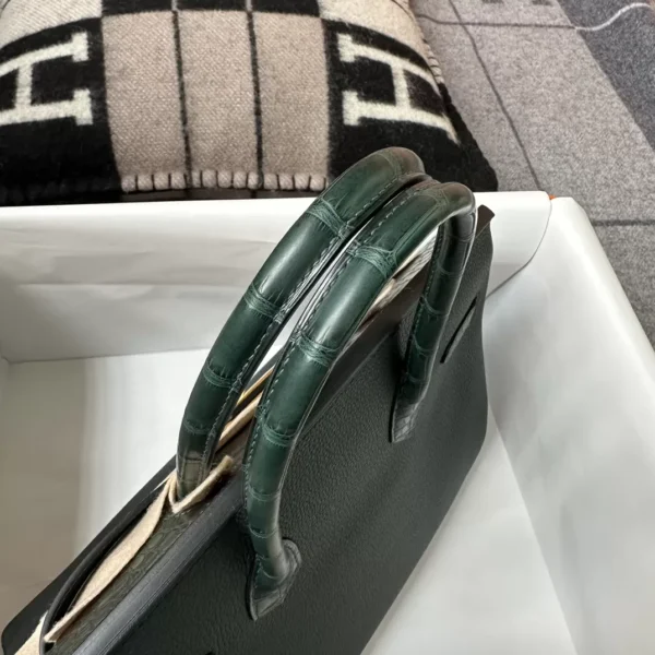 4869d869348a0c9-jpg Hermes 6O Vert Cypres Birkin Touch 30CM Togo Leather / Matte Alligator Gold Hardware