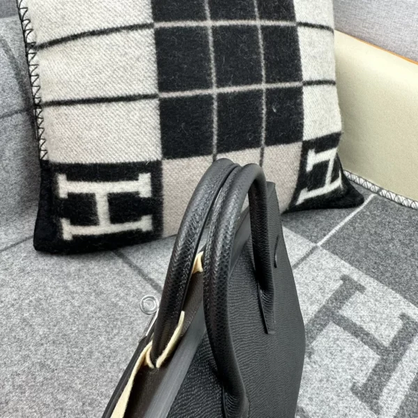 Hermes Shop 89 Noir Birkin Sellier 25CM Epsom Leather Silver Hardware