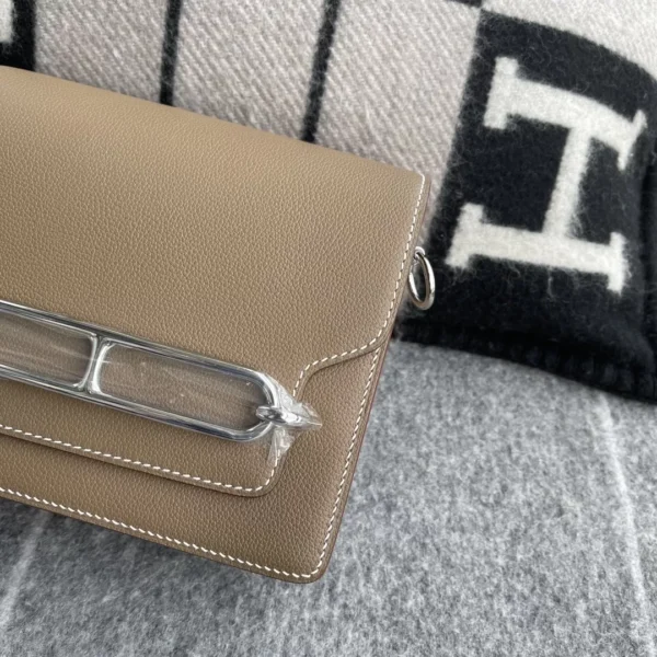 5dc9250aab9b7e3-jpg Hermes Boutique Evercolor Leather Roulis 19CM CK18 Etoupe Silver Hardware
