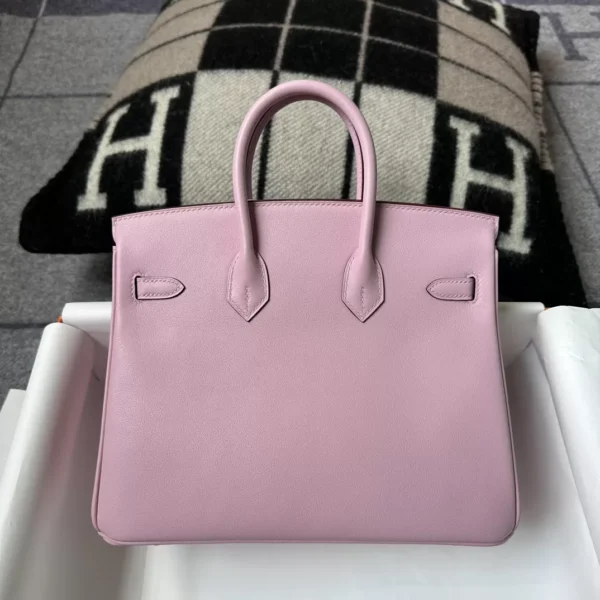 Hermes Boutique X9 Mauve Sylvestre Swift Leather Birkin 25CM Rose Gold Hardware