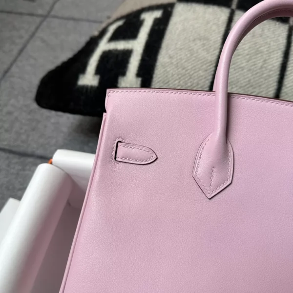 Hermes Boutique X9 Mauve Sylvestre Swift Leather Birkin 25CM Rose Gold Hardware