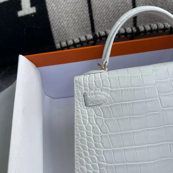 727f67ccfe5169a-jpg Singapore Kuala Lumpur Hermes Matte Alligator Mini Kelly 19CM 01 Blanc Gold Hardware