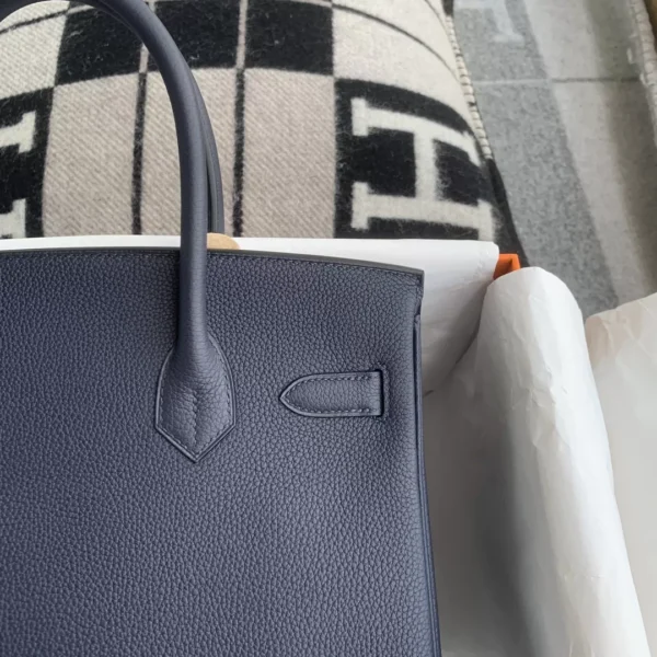 75d6fb3e6a83900-jpg Hermes 2Z Blue Nuit Togo Leather Birkin 30CM Silver Hardware