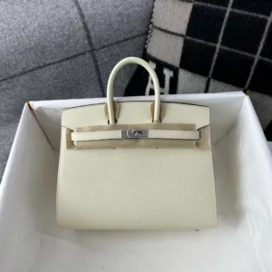 Canada Toronto Hermes Epsom Leather Birkin 25CM Sellier I2 Nata Silver Hardware
