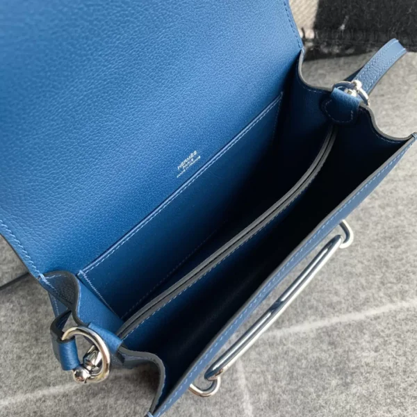 903130709ea6de0-jpg USA Los Angeles Hermes S4 Deep Blue Roulis 19CM Evercolor Leather Silver Hardware