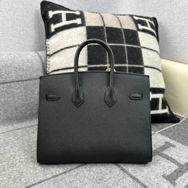 Hermes Shop 89 Noir Birkin Sellier 25CM Epsom Leather Silver Hardware