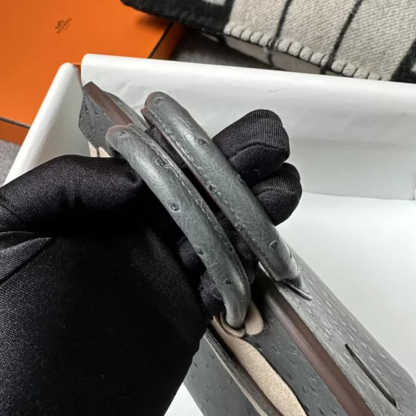 9a48f76c0443a07-jpg UK London Hermes Ostrich Leather Birkin 25CM 88 Gris Graphite Gold Hardware