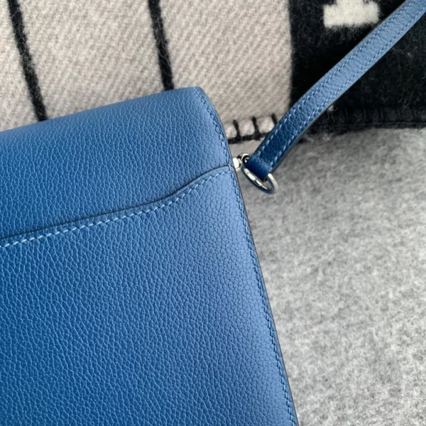a77c4d014a8d894-jpg USA Los Angeles Hermes S4 Deep Blue Roulis 19CM Evercolor Leather Silver Hardware