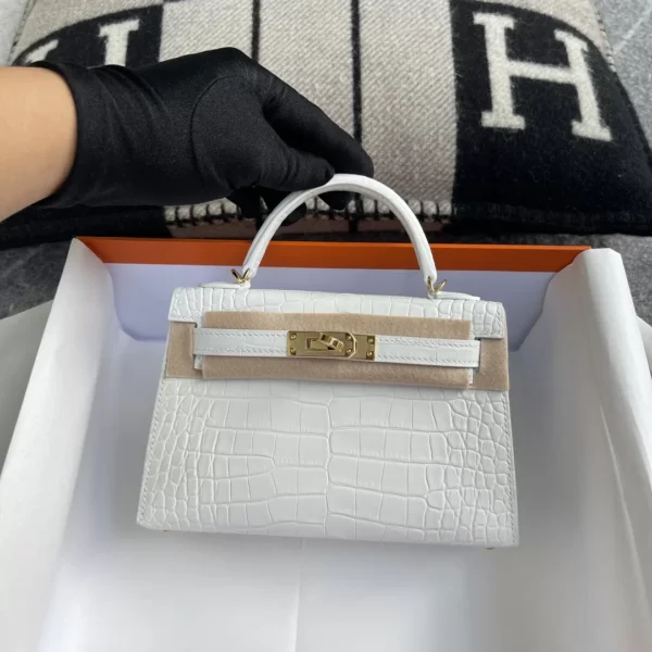 a9e3d4c5beb7755-jpg Singapore Kuala Lumpur Hermes Matte Alligator Mini Kelly 19CM 01 Blanc Gold Hardware