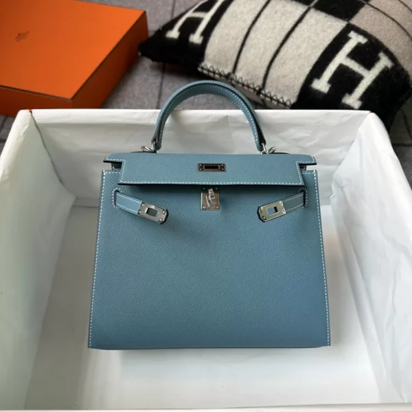 abc860afb6ee78e-jpg Hermes Boutique Epsom Kelly Sellier 25CM CK75 Blue Jean Silver Hardware