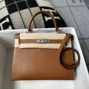 b33a25d12e5caa5-jpg UK London Hermes Kelly 28CM Sellier 37 Gold Barenia Leather Silver Hardware