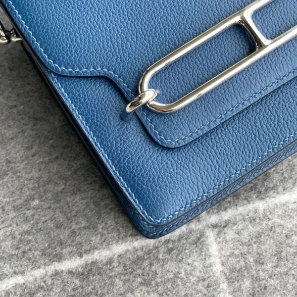 bf6f04e1152e729-jpg USA Los Angeles Hermes S4 Deep Blue Roulis 19CM Evercolor Leather Silver Hardware