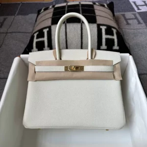Hermes Shop 0T Mushroom Togo Leather Birkin 30CM Gold Hardware