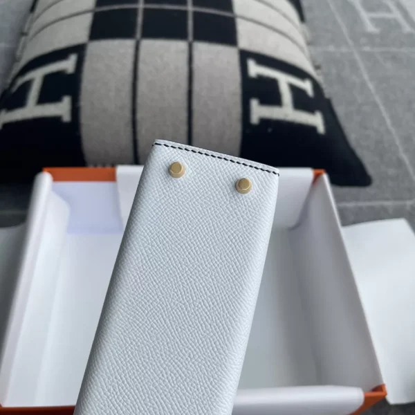 cfaf8438cfdb7e1-jpg Hermes White & Black Epsom Mini Kelly 19CM Brush Gold Hardware