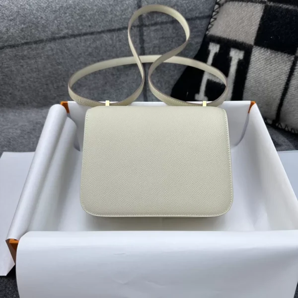 USA New York 10 Craie Epsom Leather Constance 18CM Gold Hardware