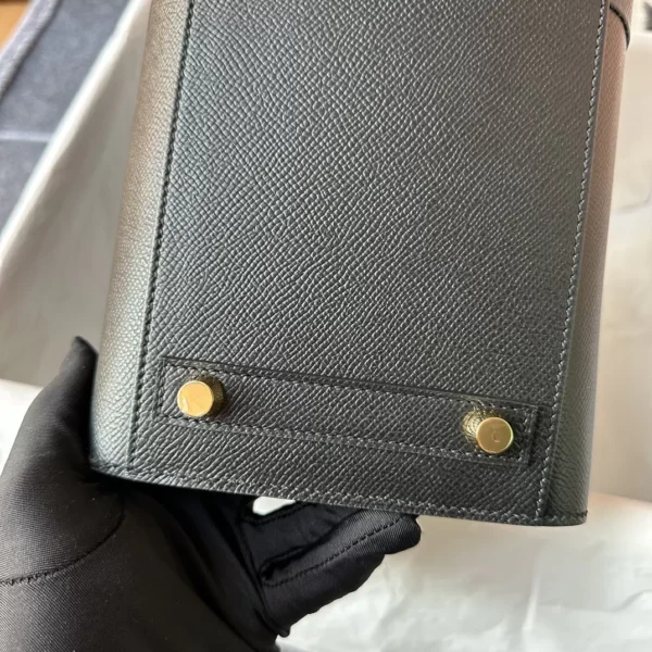 Handmade Hermes Noir / Blue India/ Blue Frida Epsom Birkin Sellier 30CM Silver Hardware