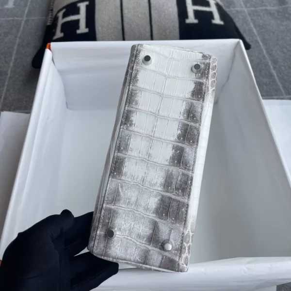 da88efc3dddafe5-jpg Handmade Hermes Himalaya Crocodile Leather Kelly 25CM Silver Hardware