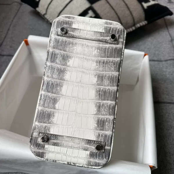 Canada Ottawa Hermes Himalaya Crocodile Birkin 25CM Silver Hardware