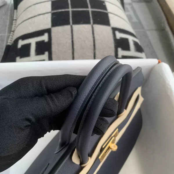 ec262b6466e7ed5-jpg Hermes 2Z Blue Nuit Togo Leather Birkin 30CM Silver Hardware