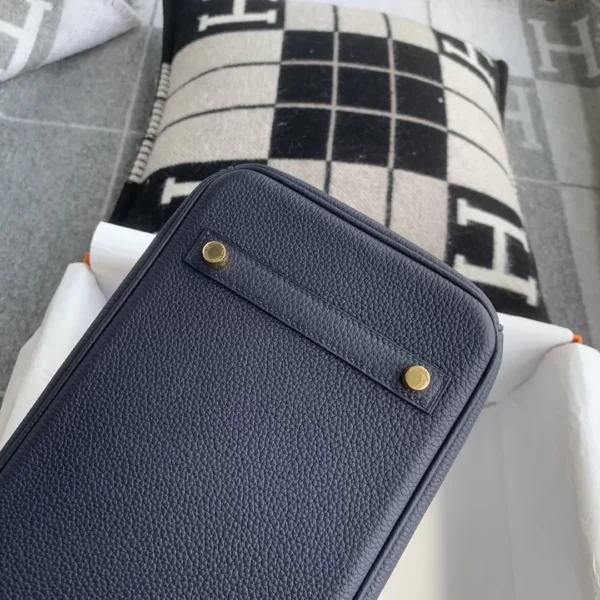 ff34bdf75702c7f-jpg Hermes 2Z Blue Nuit Togo Leather Birkin 30CM Silver Hardware