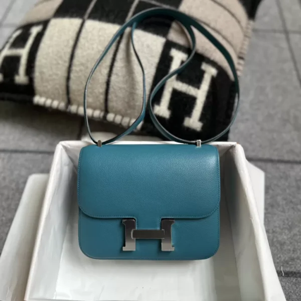wsxc1712846736403_0-jpg-1 New Arrival Hermes Constance 18CM W0 Vert Bosphore Evercolor Leather Silver Hardware