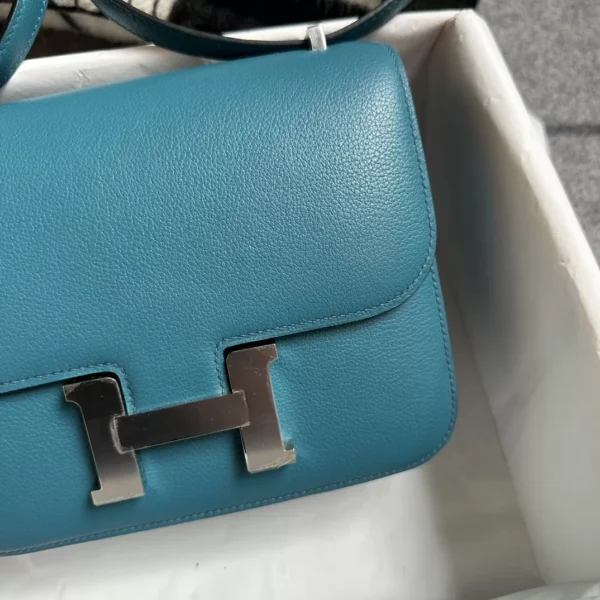 wsxc1712846736403_4-jpg New Arrival Hermes Constance 18CM W0 Vert Bosphore Evercolor Leather Silver Hardware