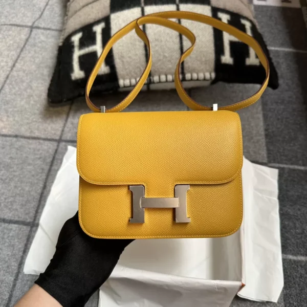 wsxc1712846868896_0-jpg-1 Handmade Hermes Epsom Leather Constance 18CM 9D Amber Silver Hardware