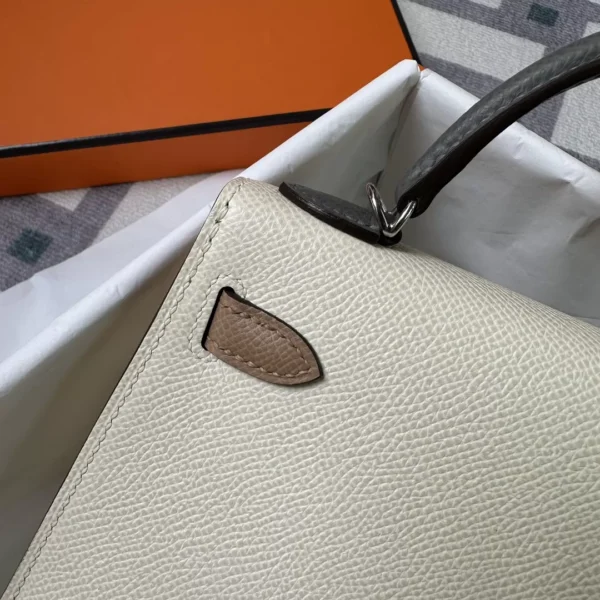 Special Order Hermes Epsom Mini Kelly 19CM Craie/ Gris Meyer/ Biscuit Silver Hardware