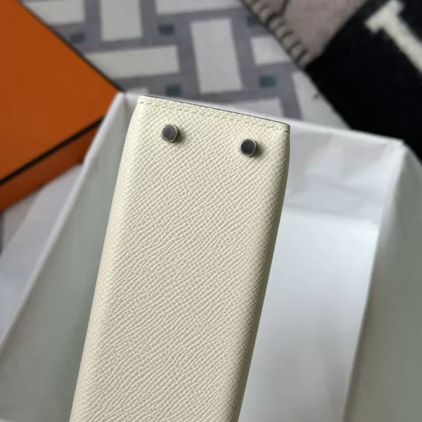 Special Order Hermes Epsom Mini Kelly 19CM Craie/ Gris Meyer/ Biscuit Silver Hardware