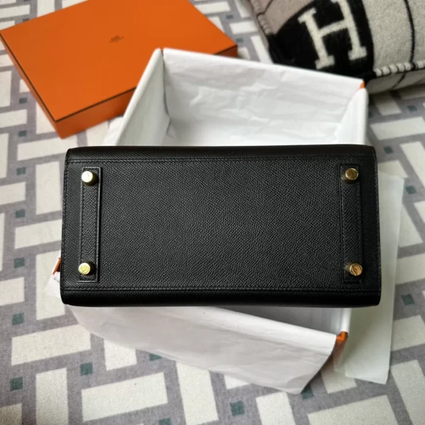 Handmad Hermes Birkin Sellier 25CM Epsom Leather 89 Noir Gold Hardware
