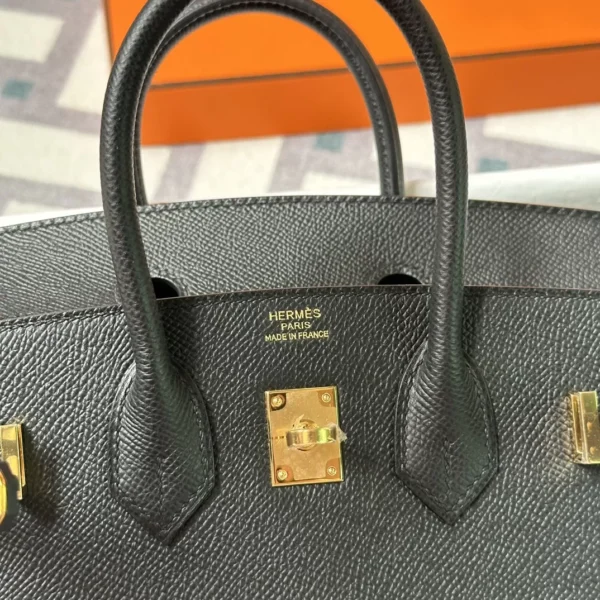 Handmad Hermes Birkin Sellier 25CM Epsom Leather 89 Noir Gold Hardware