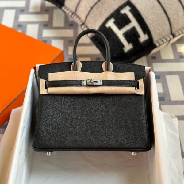 wsxc1713883424732_0 Kuwait Hermes Togo Leather 89 Noir Birkin 25CM Silver Hardware