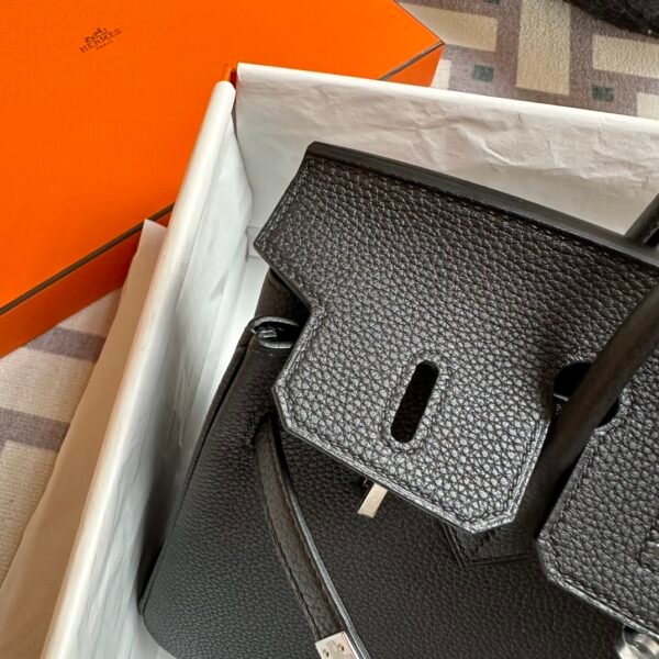 wsxc1713883424732_4 Kuwait Hermes Togo Leather 89 Noir Birkin 25CM Silver Hardware