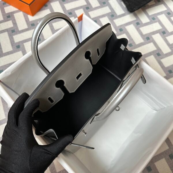 Hermes Bag Pictures Silver Chevre Leather Birkin 30CM Silver Hardware