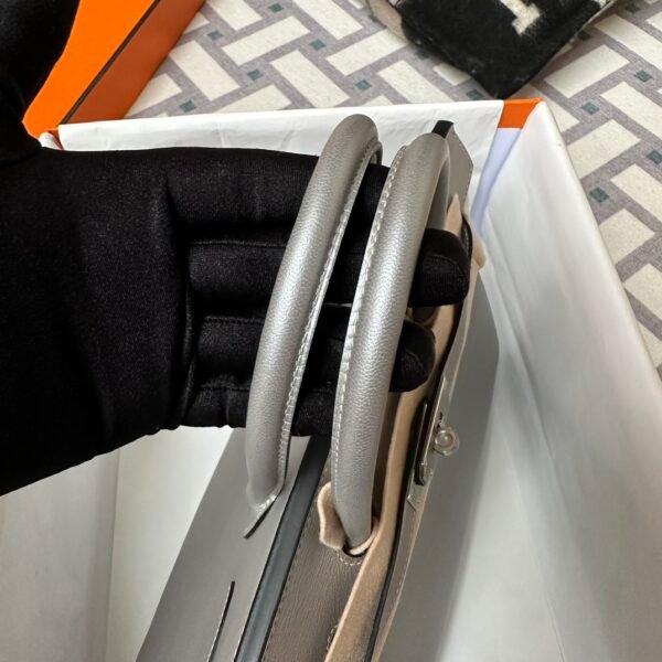 Hermes Bag Pictures Silver Chevre Leather Birkin 30CM Silver Hardware