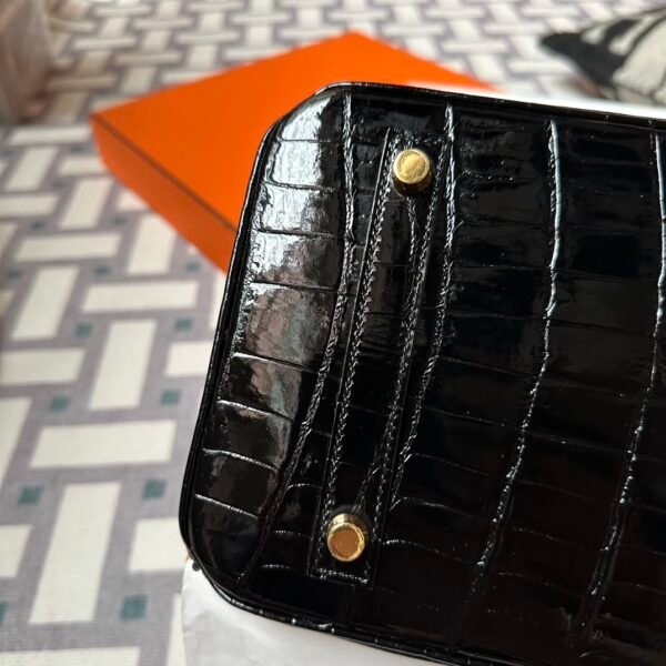 wsxc1714486644912_4 Kuwait Hermes Shiny Niloticus Crocodile 89 Noir Birkin 30CM Gold Hardware