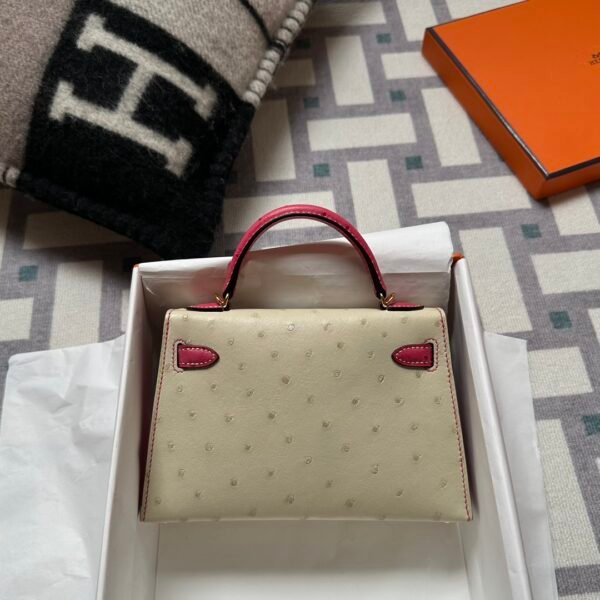 wsxc1715092400218_1 Special Order Hermes Parchemin / Rose Tyrien Ostrich Mini Kelly 19CM Gold Hardware