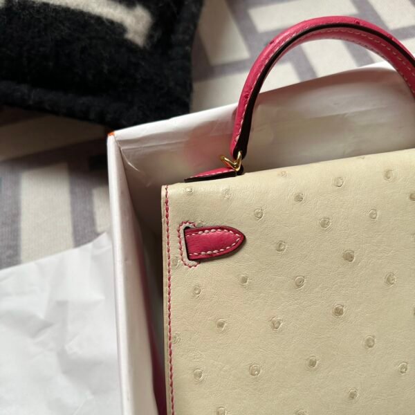 wsxc1715092400218_2 Special Order Hermes Parchemin / Rose Tyrien Ostrich Mini Kelly 19CM Gold Hardware