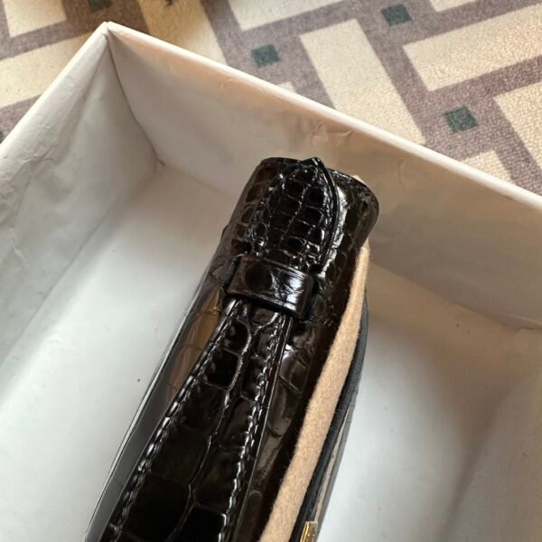 wsxc1715092981973_3 Hermes Bag Pictures Kelly Pochette 22cm 89 Black Shiny Alligator Crocodile Gold Hardware