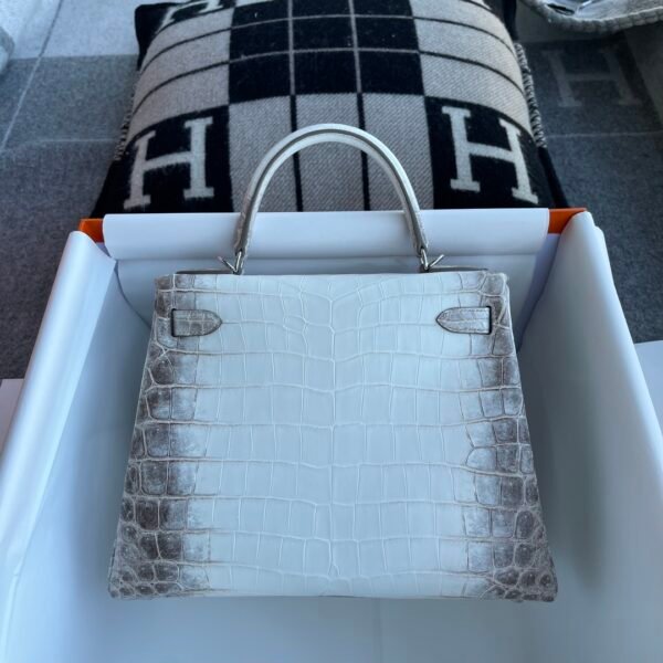 Russia Moscow Hermes Himalaya Crocodile Leather Kelly 28CM Silver Hardware