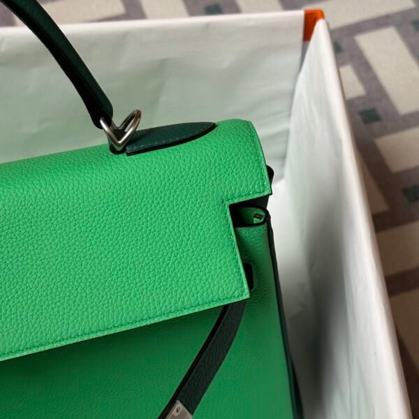 wsxc1715179702449_4 Special Order Hermes Togo Kelly 32CM Retourne Vert Comics / Malachite Silver Hardware