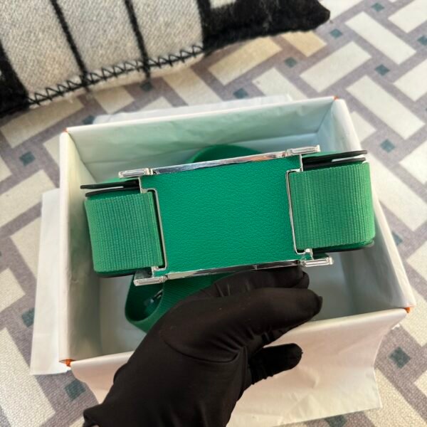 Russia Moscow Hermes Geta 20CM 6W Menthe Chevre Leather Silver Hardware