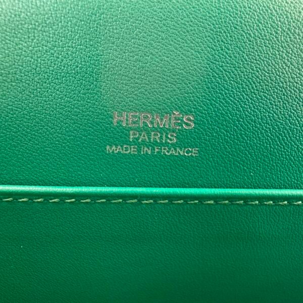 Russia Moscow Hermes Geta 20CM 6W Menthe Chevre Leather Silver Hardware