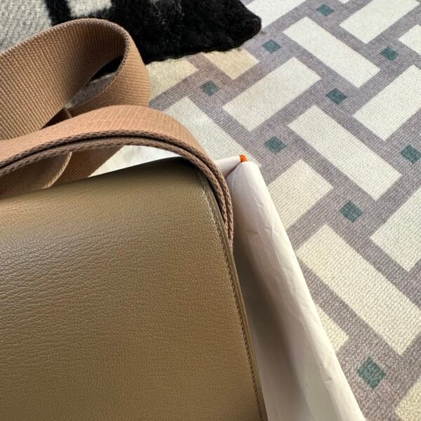 Canada Toronto Hermes 18 Etoupe Chevre Leather Geta 20CM Silver Hardware