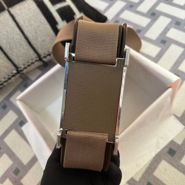 Canada Toronto Hermes 18 Etoupe Chevre Leather Geta 20CM Silver Hardware