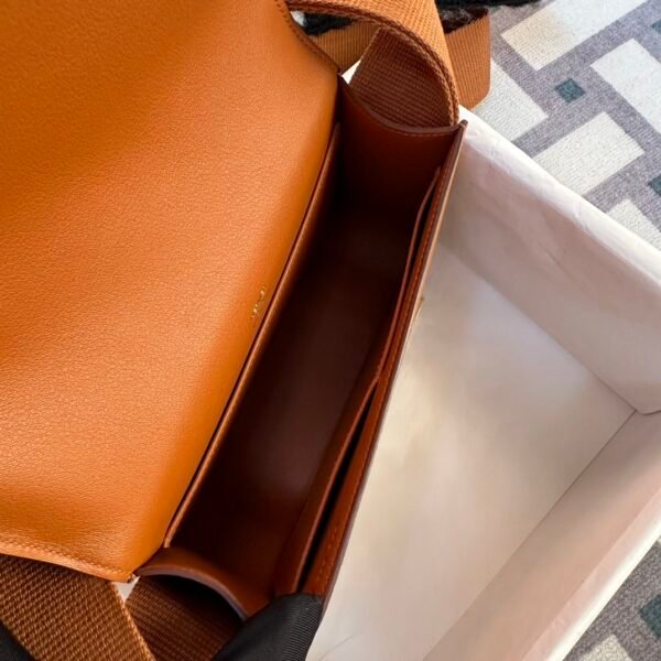 Hermes Boutique Chevre Leather Geta 20CM 93 Orange Gold Hardware