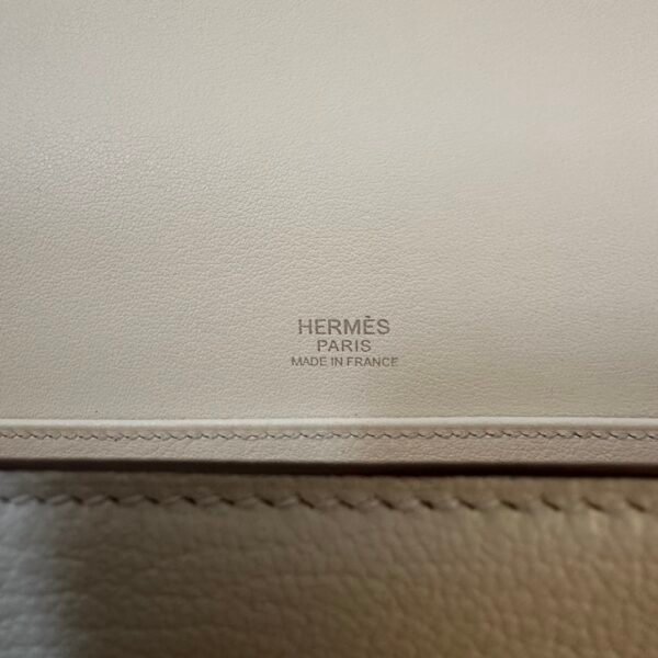 UAE Dubai Hermes Bag Geta 20CM Chevre Leather I2 Nata Silver Hardware